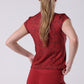 Ink Storm Print Cap Sleeve Top