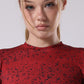 Ink Storm Print Cap Sleeve Top
