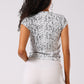 Ink Storm Print Cap Sleeve Top