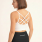 White Multi Strap Sports Bra - sports bras, support