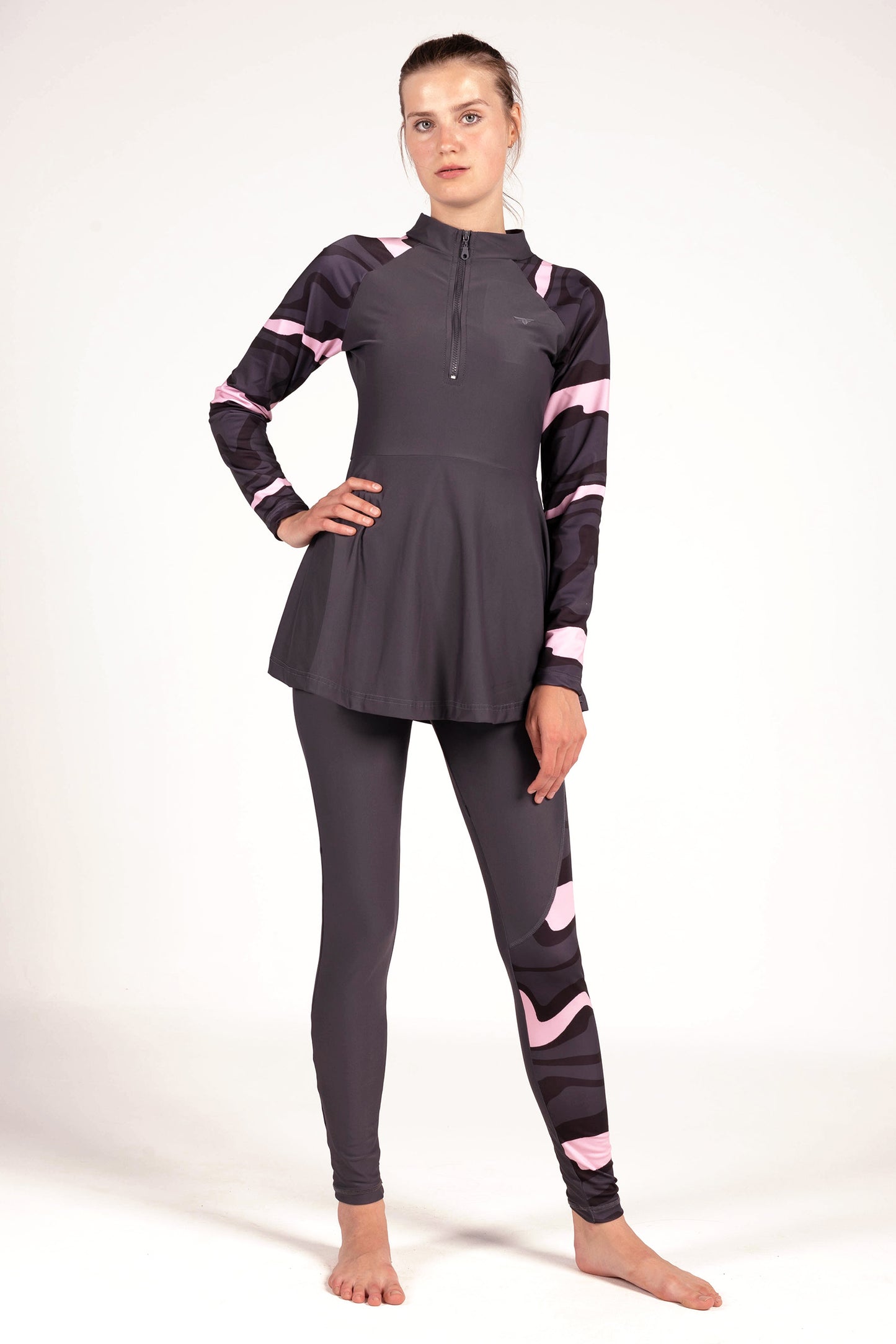 Strike Swirl Print Burkini Set - sets, matching activewear outfits