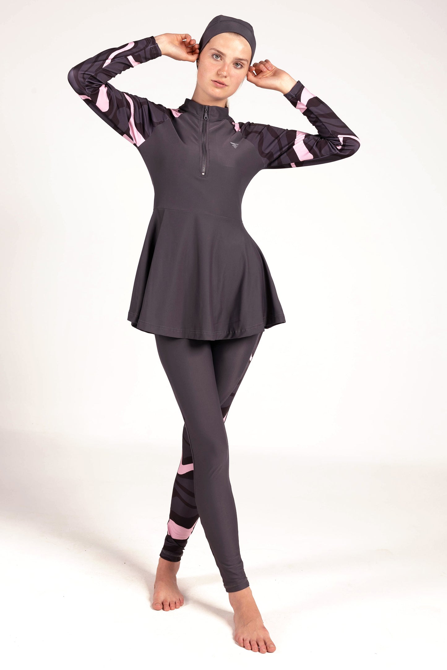 Strike Swirl Print Burkini Set - sets, matching activewear outfits