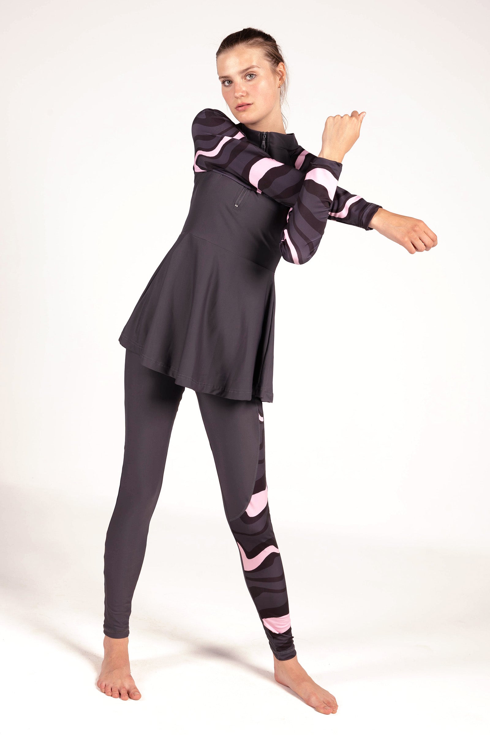 Strike Swirl Print Burkini Set - sets, matching activewear outfits
