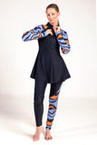 Strike Swirl Print Burkini Set - sets, matching activewear outfits