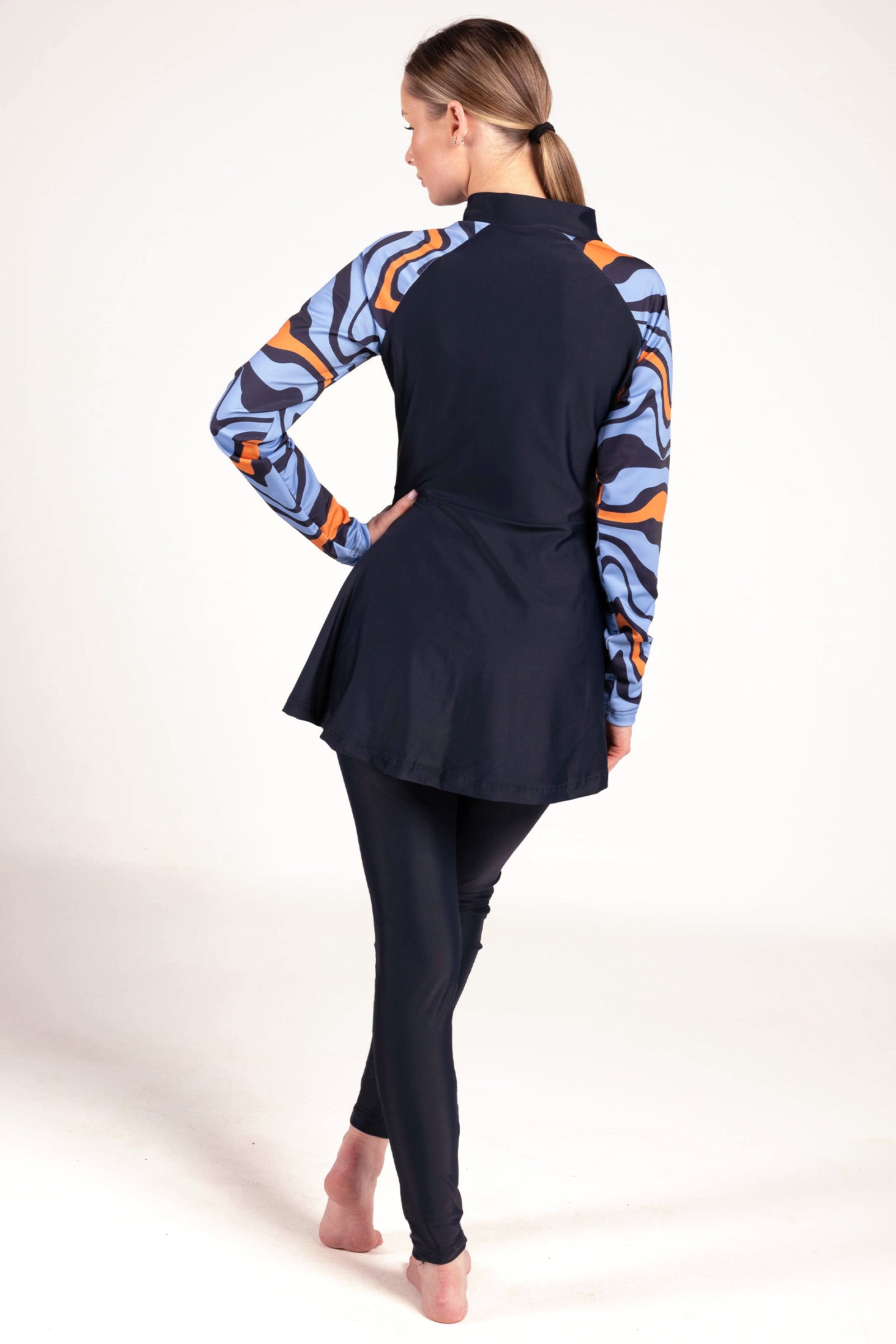 Strike Swirl Print Burkini Set - sets, matching activewear outfits