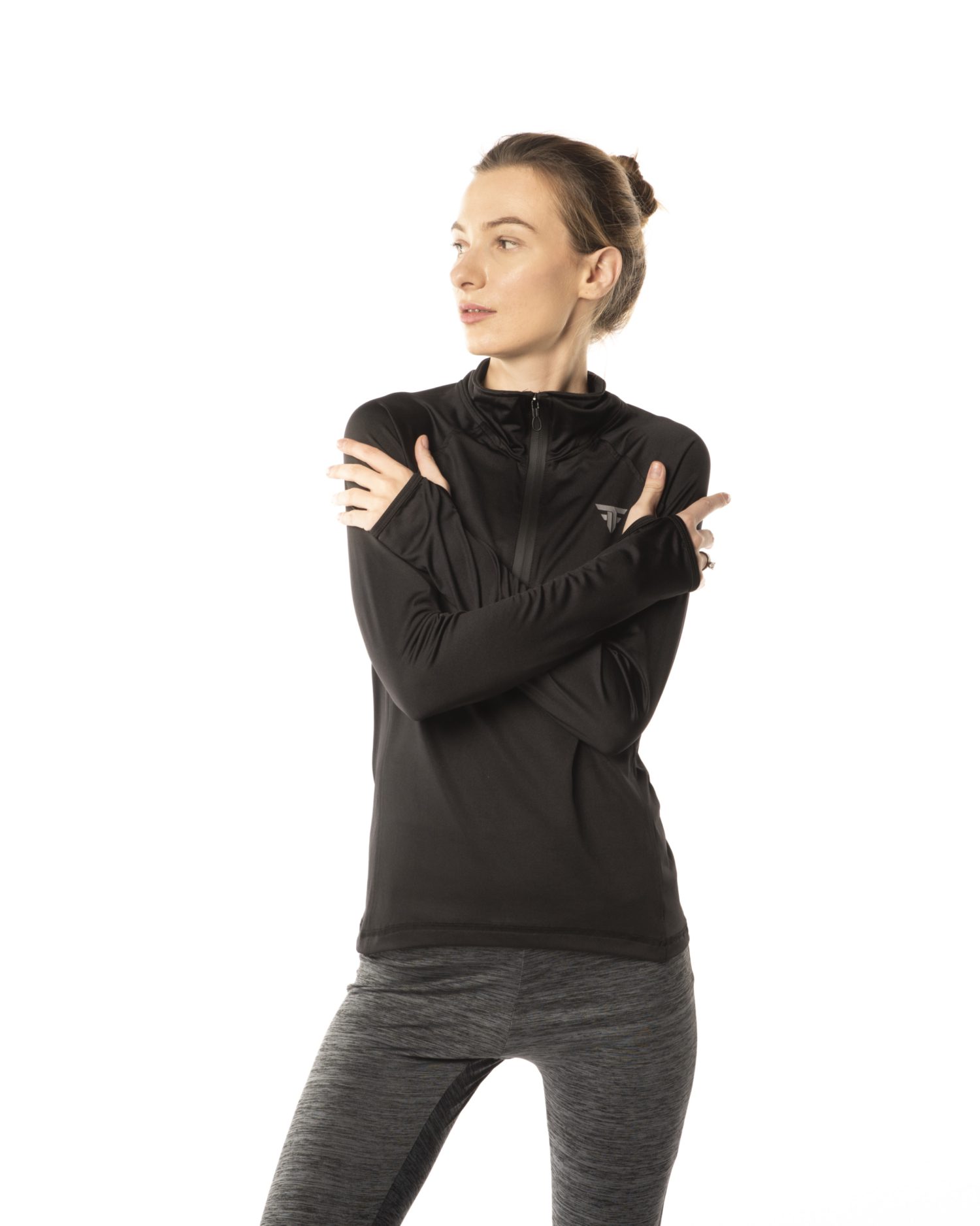 Black half zipper sweatshirt – Fit Freak