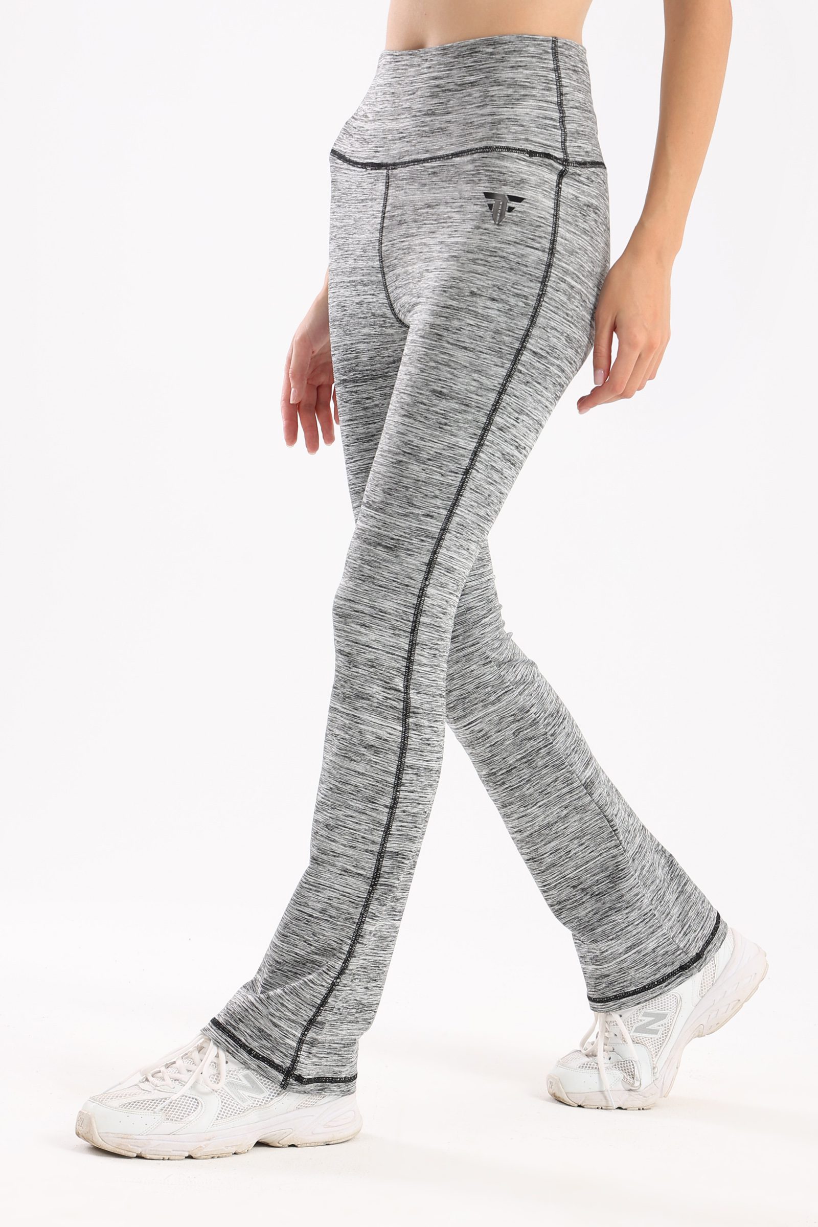 Ash grey heather yoga flare pants – Fit Freak